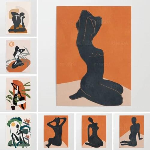 Canvas Hd Prints Pictures Wall Artwork Painting Home Decoration Modular Abstract Female Figure Poster For Living Room No Frame