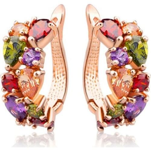 Copper Micro Inlaid Water Drop Shape Zircon Hypoallergenic CZ Earring Clothes Accessories Boutique Luxury Jewelry Gift for Women