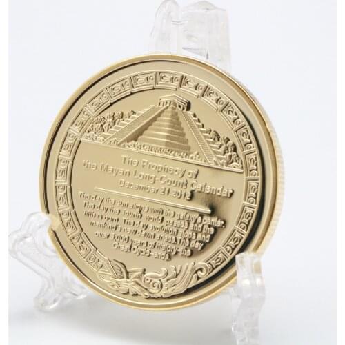 Mexican Mayan Pyramid silver coin foreign Commemorative Coin Silver Plated Commemorative Medallion alloy plated Medallion