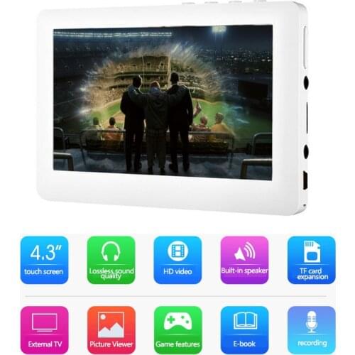 Touch HD Screen MP4 Player 8GB Memory Speaker Player Support Video playback, E-book, Games,MP5 Music Player