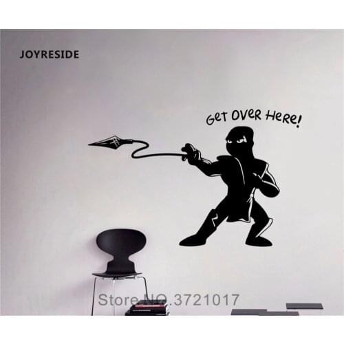 JOYRESIDE Scorpion Wall Mortal Kombat Decal Vinyl Sticker Design Decor Home Kids Room Boys Room Bedroom Decorations Mural A425