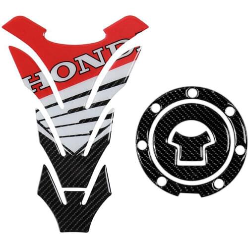 5D Real Carbon Fiber Motorcycle Fuel Tank Pad Decals Gas Cap Cover Stickers For Honda CB400 CB1300 CBR250 CB190R CB750 CBR600R