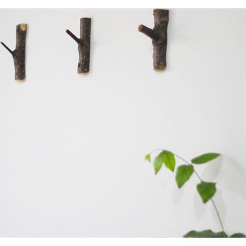 Natural wood Wall robe hooks home decoration wall hanger Vintage retro home accent tree branch natural decor sample room decor