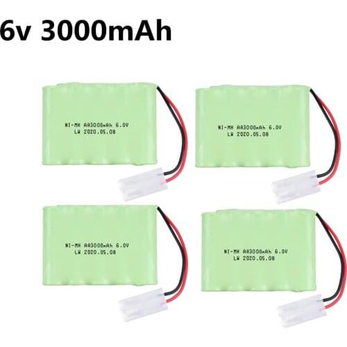 6V 3000mah AA NI-MH Battery For RC Cars Robots Tanks Gun Boats 6v NiMH Battery Aa 2400mah 6V Battery Pack