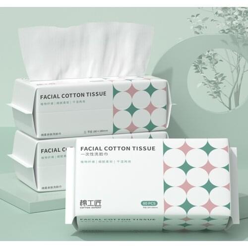 40/80pcs/set Disposable Cotton Makeup Remover Clean Facial Tissue Hygienic and Convenient Skin Care Towels Makeup Remove Tools