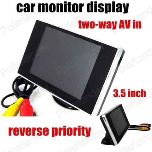 Supports two ways of video input reverse priority Mini 3.5 inch color TFT LCD Car Monitor For Rearview Camera DVD