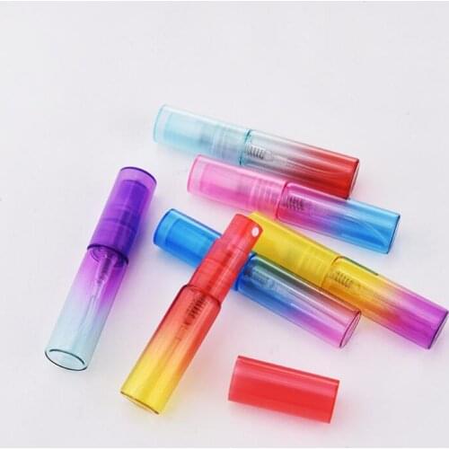Travel Portable 8ml Mini Plastic Sprayer Gradient Color Perfume Bottle Empty Sample Perfume Bottle LX8864