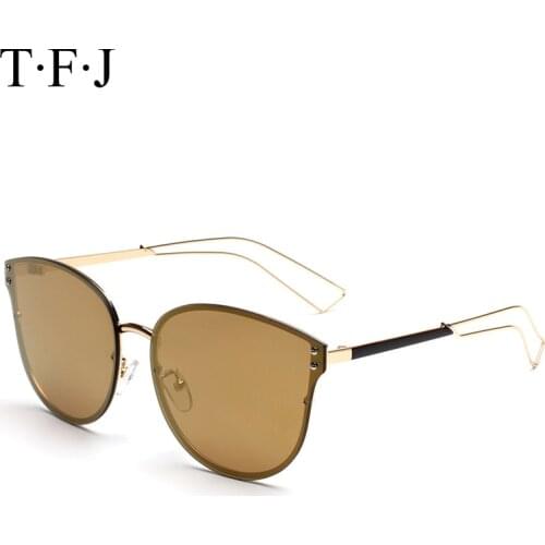 2017 Hot Sunglasses Women Brand Designer UV400 Shades Golden Eyewear Female Metal Frame Pilot Sun Glasses For Men De Sol