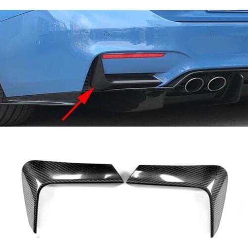 Carbon Fiber c Lower Corner Spoiler Covers for BMW F80 M3 F82 F83 M4 4 Door 2 Door 2014 - 2019