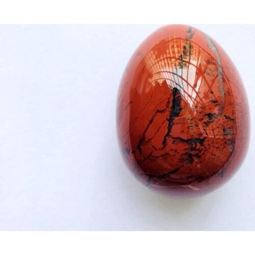 Natural Flame Jaspe r stone Egg ,Red Jaspe r Stone Large Worry Stone, Meditation,Healing Stone Egg,Fidget Egg,35X45MM