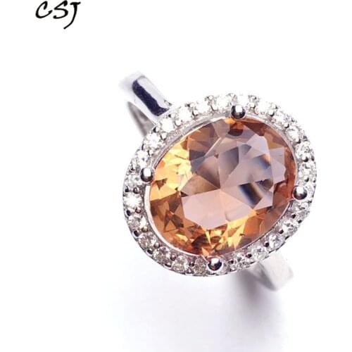 CSJ Zultanite Ring Sterling 925 Silver Created Zultanite Stone Color Change Fine Jewelry Women Wedding Engagement Party Gift