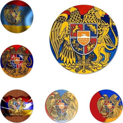 58mm Armenia flag Icons Pins Badge Decoration Brooches Metal Badges For Backpack Decoration