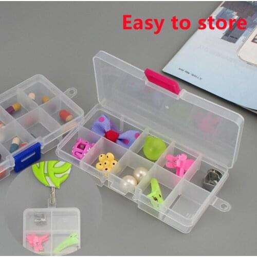 10 Grids Clear Detachable Storage Box Transparent Organizer Jewel Bead Case Container Storage Box Jewelry Tools Organizer Boxes