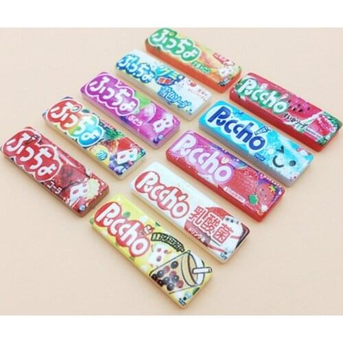 12Pcs Japan Korea Simulation Fruit Candy Resin Cabochon Flatbacks Fake Food Play DIY Charms Scrapbooking Decoration Accessories