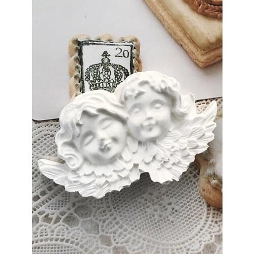 2 Cute Angel Silicone Handmade Aromatherapy Plaster Candle Mold DIY Epoxy Resin Tool Auto Listed Decoration Ornaments