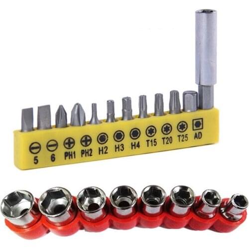 20pcs hex socket mini Magnetic screwdriver bit set adapter electric screwdriver head kit Magnetic holder socket tool bits