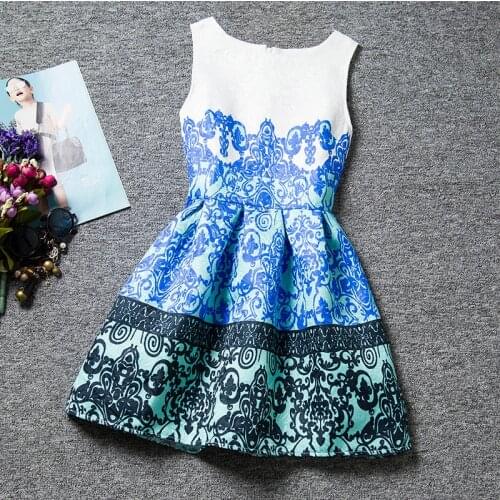2017 Summer Children Girls Dresses Sleeveless Baby Girls T-Shirt Dress Girl Lace Dresses 6-12Y