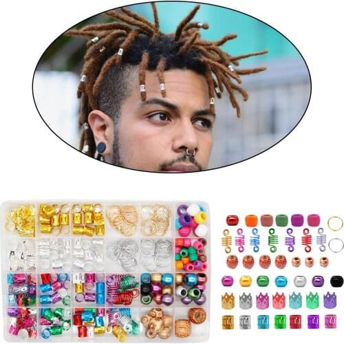 238Pcs Hair Jewelry Braid Rings Decor Dreadlocks Beads Charms Hair Accessory Hair Braids Accessories Hair Jewelry