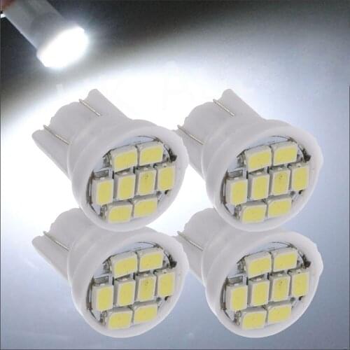 4pcs/set White T10 1206 8LED Car Wedge Width Reading Light 194 168 192 W5W