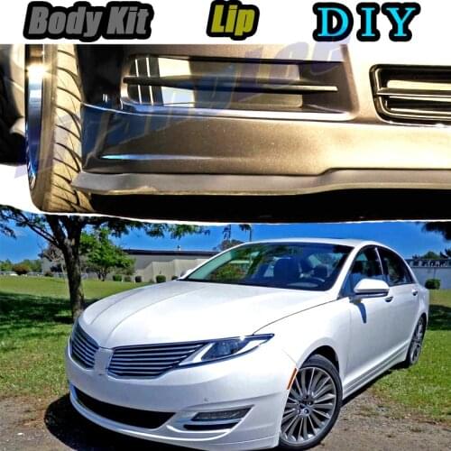 Car Bumper Lip Front Spoiler Skirt Deflector For Lincoln MKZ 2006~2020 Tune Car Modified Body Kit VIP Hella Flush Lips