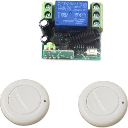 DC 12V Wireless Remote Control Switch Remote Light Switch Fixed Code Access Door Control System 315/433Mhz