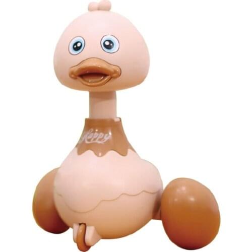 Ideal Cartoon Duck Shape Friction Push Go Cars With Funny Musical Educational Toddler Baby Toys Kids