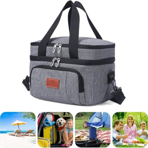 Insulated Picnic Cooler Bag LeakProof Camping Tote Bag Large Capacity Outdoor Lunch Ice Pack Thickened 10L25L Fresh-keeping Sack