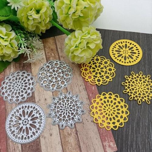 Circle Lace Metal Cutting Dies Stencil DIY Scrapbooking Album Paper Card Template Mold Embossing Craft Decoration