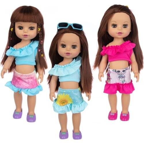 New Suit 14Inch Baby Dolls Pop Reborn Silicone Girl 35cm Born Poupee Boneca Baby Soft Toy Girl Todder Gift