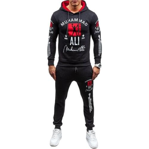 2018 European and American new mens cardigan sweater suit hoodies