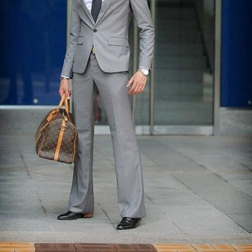 2021 Spring Summer New Micro-bell pants Business Casual Korean version of Slim trousers Mens Solid color Non-iron trousers