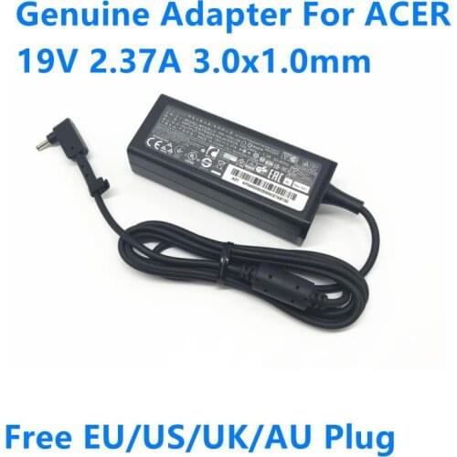 Genuine 19V 2.37A 45W 3.0x1.0mm ADP-45HE B PA-1450-26 AC Adapter For Acer Aspire SWIFT 1 SF113 R7 S7 Laptop Power Supply Charger