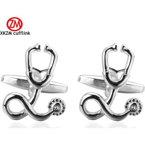 Luxury Men doctor stethoscope Cufflinks High Quality Lawyer Groom Wedding Cufflinks For Mens Shirt Cuff Links French Jewelry
