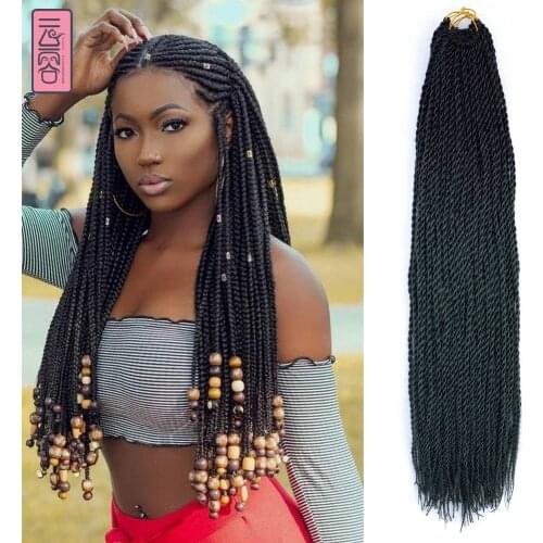 YUNRONG Senegalese Ombre Hair 20 Inch Synthetic High Temperature Fiber Crochet Braids Gradient color Wigs