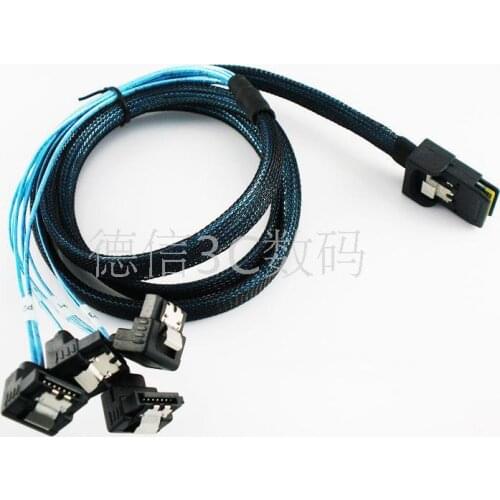 Tangda MINI SAS 36p SFF 8087 turn 4 SATA 7p 90 degrees tieline 1 meter