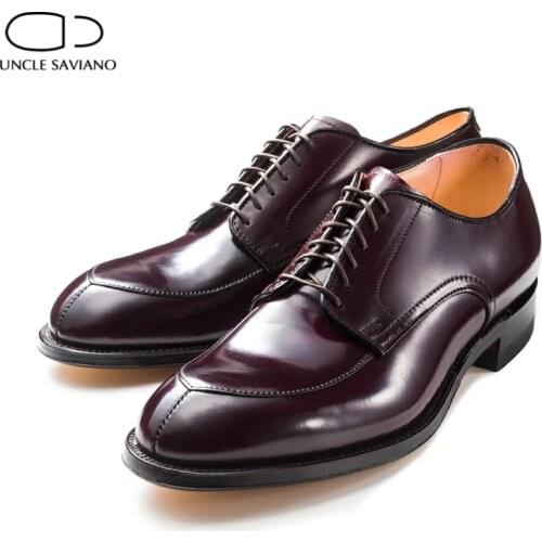 Uncle Saviano Derby Bridegroom Wedding Office Dress Formal Fashion Best Men Shoes Genuine Leather Original Designer Shoes