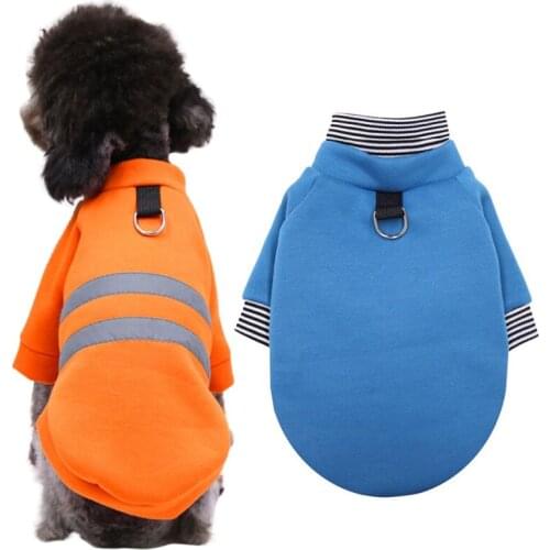 Pet 2-Legged Fluorescence Comfortable Warm Sweatshirt Cat Dog Autumn Winter Reflective Clothes