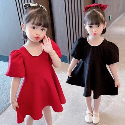 Vintage Dress for Children Brife Soild Prom Dressfor Girls Wedding Dress Evening Baby Clothing Kids Clothes Wedding Dress 2021