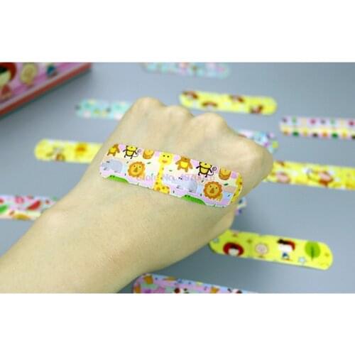DHL 100Box 120pcs/Box Waterproof Wound Adhesive Bandages Cute Dustproof Breathable First Aid Medical Adhesive For Children Kids