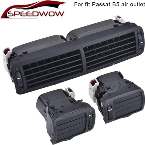 SPEEDWOW Air Conditioning Vent Outlet Front Dashboard Left Right Central Air Vent Outlet AC Heater For VW PASSAT B5 1997-2005