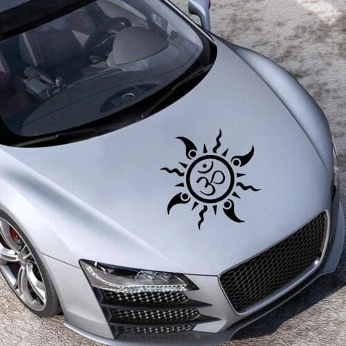 Funny Sun Car Stickers Car Rearview Mirror Sticker Auto Body Styling Stickers Accessories