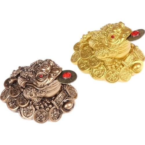 1pcs Chinese Fortune Frog Feng Shui Lucky Three Legged Money Toad Home Office Shop Business Decoration Craft Gift