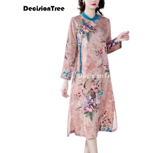 2021 chinese dress traditional cheongsam dress women chiffon dress tang suit wedding qipao dresses chinese elegant party dress