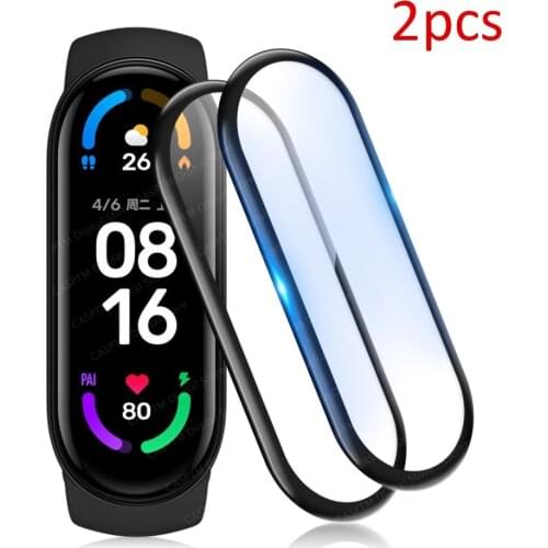 3D Screen Protector For Xiaomi Mi band 6 5 Film Band6 Full Cover Protective Glass XioMi Miband 6 Band6 Mi6 Protection Case