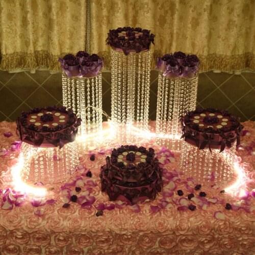 5pcs Free Shipping Wedding Acrylic Cake stand Decoration bestest Birthday Display Gift CupCake Rack Crystal cake stand