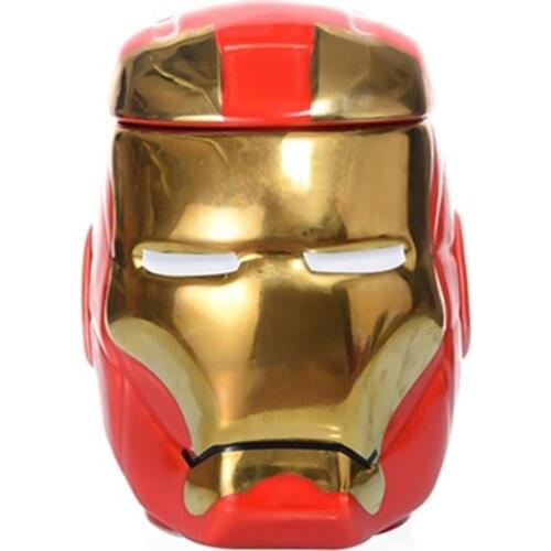 600ml 3D Cartoon Disney Iron Man Water Cup Coffee Milk Tea Breakfast Ceramic Mug Home Office Collection Cup Festival Gifts