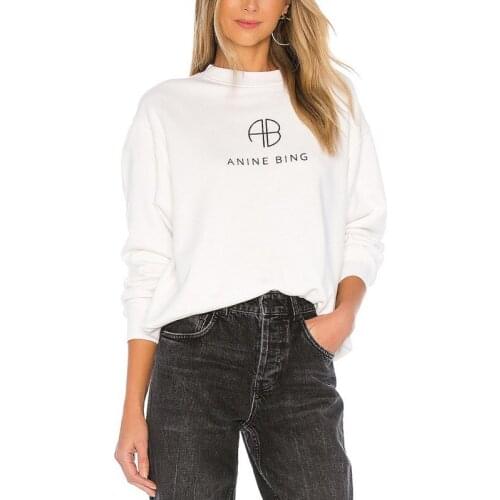 White Casual Autumn New Women Fashion Pullovers Female Letter Print Designed Oversize Sweatshirt Ladies Brand Slim Tops ML143