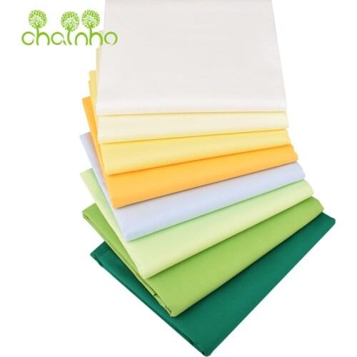 Chainho,8 Solid Color,Printed Twill Cotton Fabric,Patchwork Clothes,DIY Sewing &Quilting For Baby & Childrens Bedding Material
