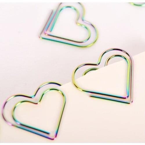 Colourful Heart Bookmark Paper Clip Office Storage For Wedding Baby Shower Party Birthday Favor Gift Souvenirs ZA6808