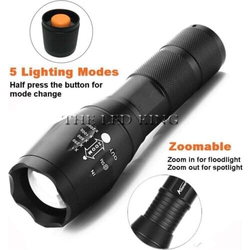 LED Rechargeable Flashlight Pocketman XML T6 L2 linterna torch 4000 lumens 18650 Battery Outdoor Camping Powerful Led Flashlight